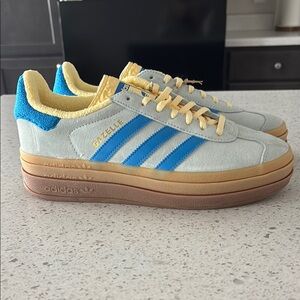 Adidas Gazelle Blue and Yellow Sneakers